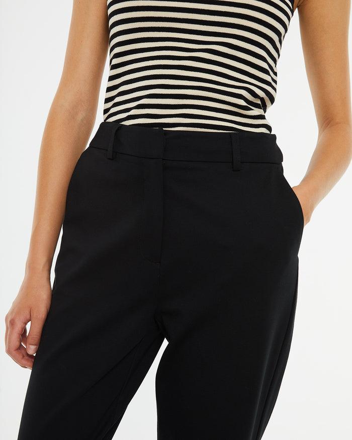 System Action Pantalón Recto Negro Confort