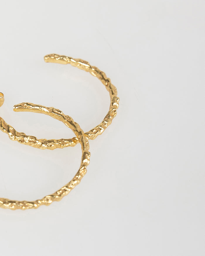 System Action Pendientes De Aro Con Relieve