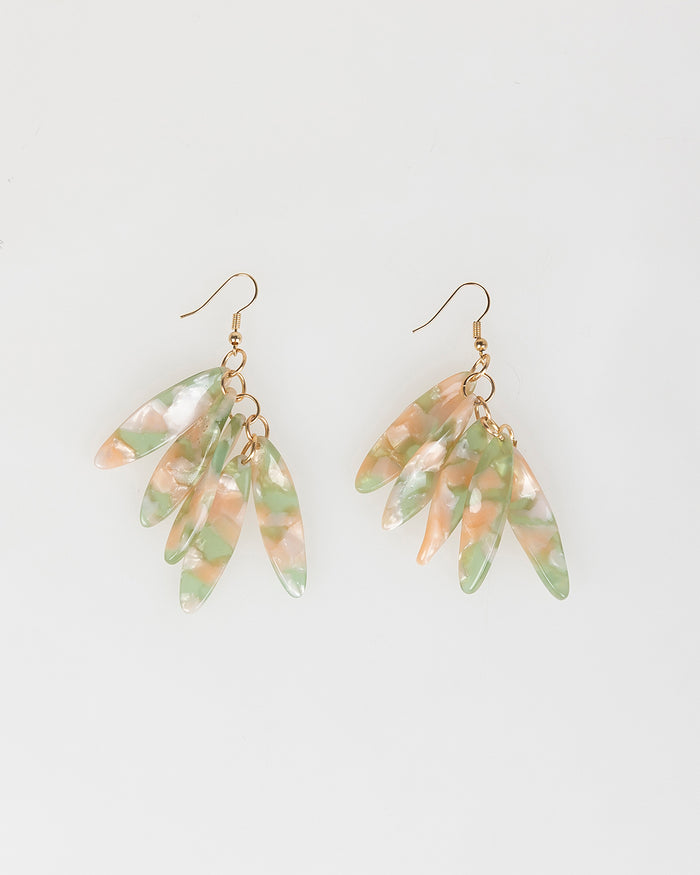 system action Pendientes largos bicolor