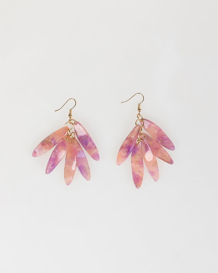 system action Pendientes largos bicolor