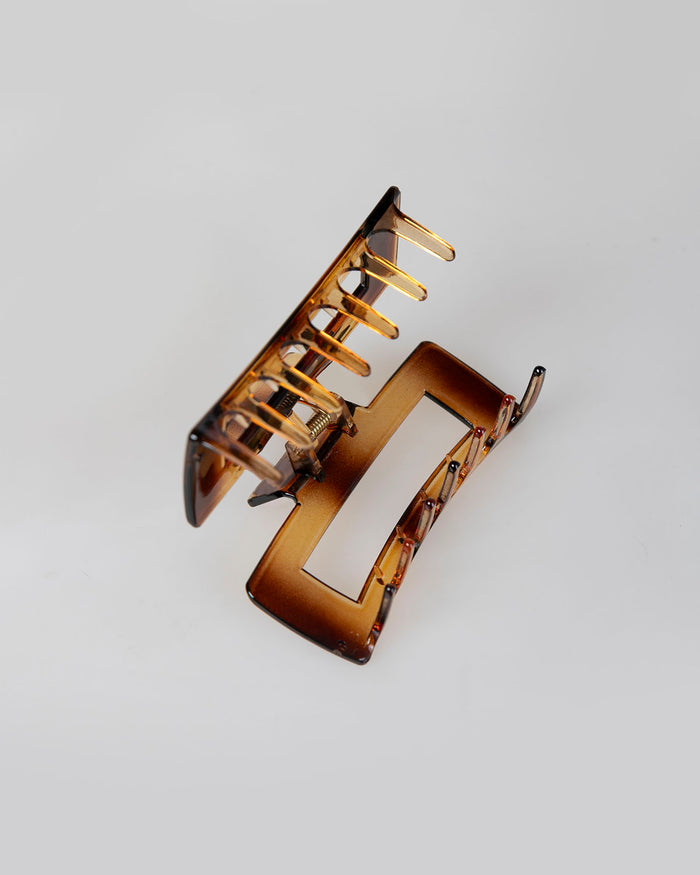 System Action Pinza Pelo Rectangular Marrón