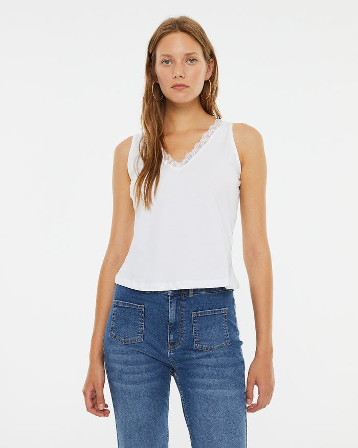 system action Top lencero detalle fruncido hombros