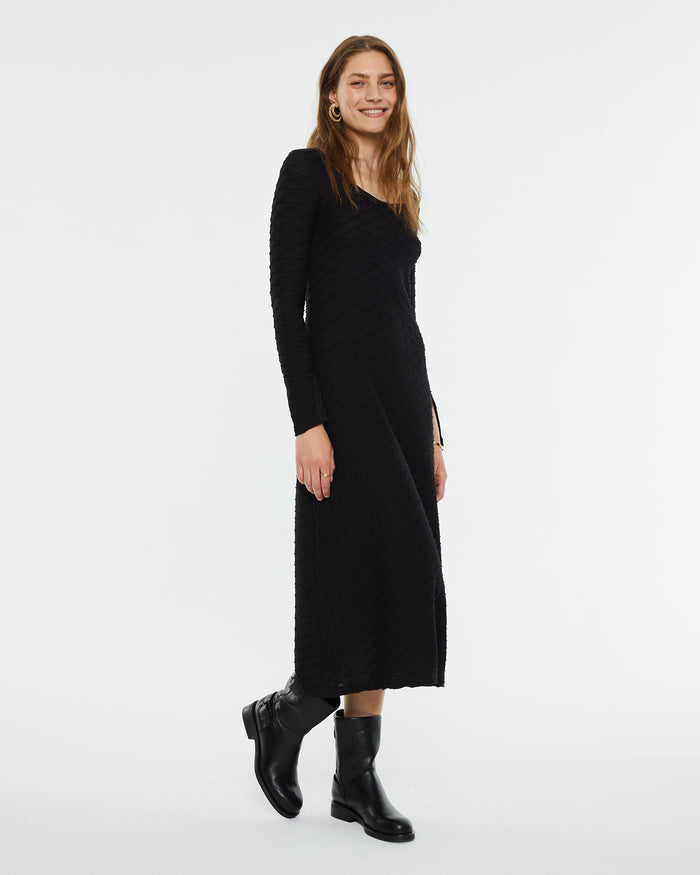 System Action Vestido Midi Con Cut Out En Espalda