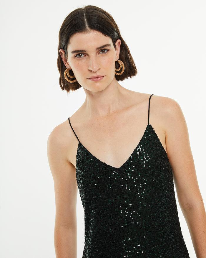 System Action Vestido Midi Lentejuelas Ajustado