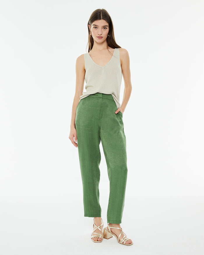 System Action Top Ajustado De Punto Con Lúrex Y Brillo