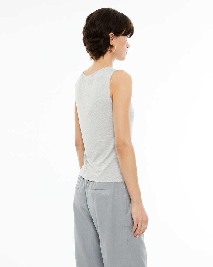 System Action Top Ajustado Sin Mangas Detalle Cut-out En Hombro