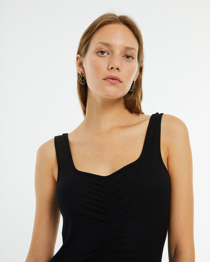 System Action Top Tirantes Ajustado Con Detalle Frunce