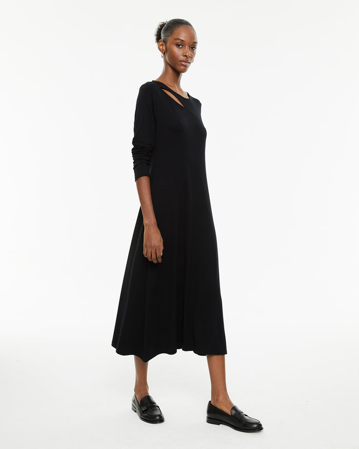 System Action Vestido Ajustado Midi Detalle Cut Out Escote