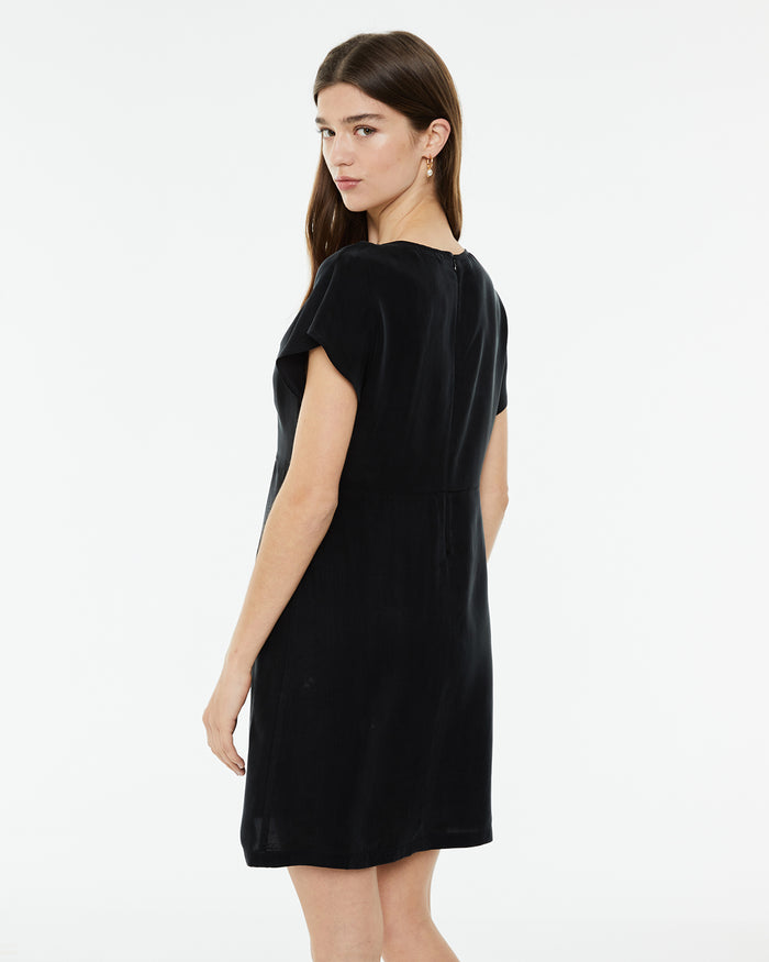 System Action Vestido Corto De Cupro Con Tirante Ancho