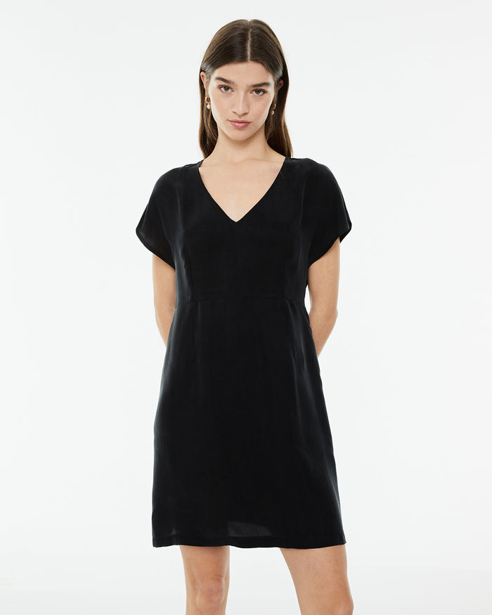 System Action Vestido Corto De Cupro Con Tirante Ancho