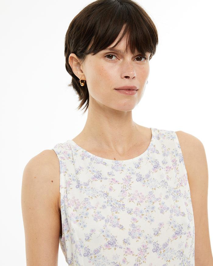 System Action Vestido Corto Estampado Floral Costadillos En Cuerpo