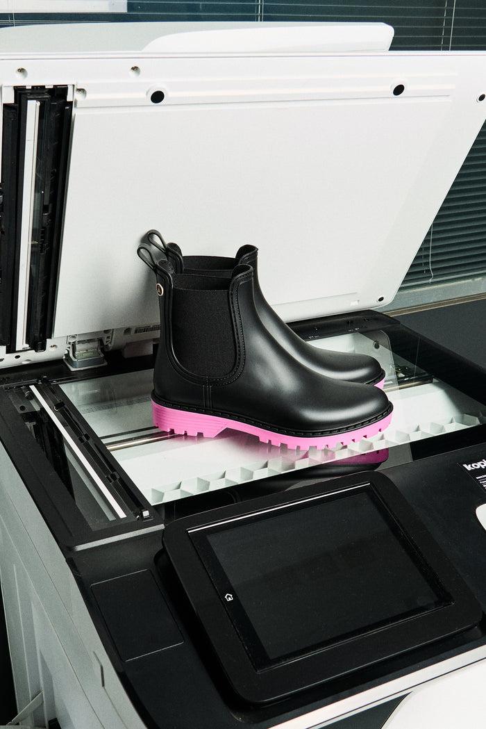 tantä rainwear Druppel Black MoonliteMauve