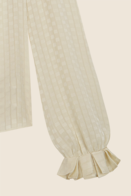 Teresa Helbig Camisa Gasa Con Cuello Plisado