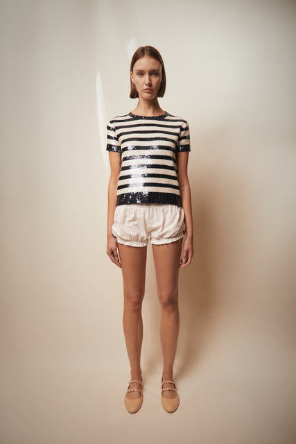 Teresa Helbig Camiseta Lentejuelas Bordadas