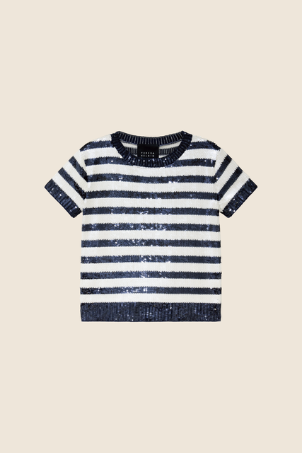 teresa helbig Camiseta lentejuelas bordadas