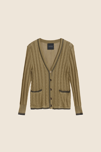 teresa helbig Cárdigan punto metálico