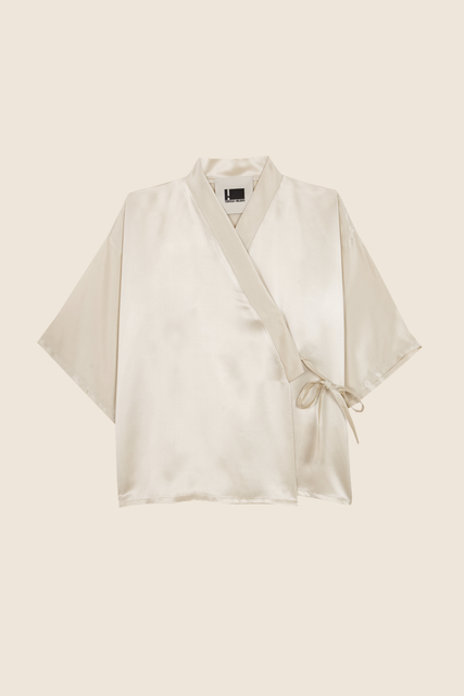 Teresa Helbig KIMONO PIJAMA CREMA