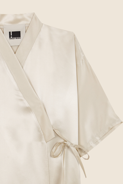 Teresa Helbig KIMONO PIJAMA CREMA