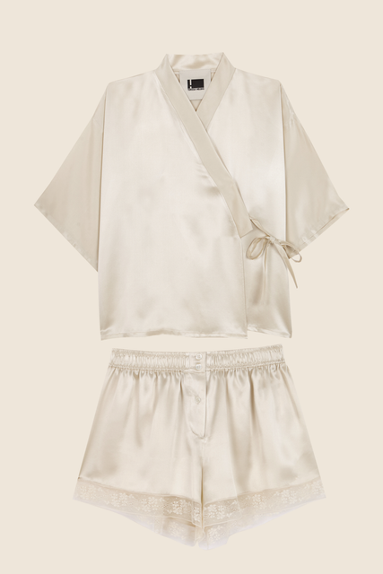 teresa helbig KIMONO PIJAMA CREMA
