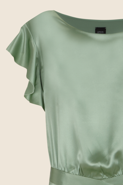 Teresa Helbig VESTIDO SEDA AÑOS VEINTE VERDE