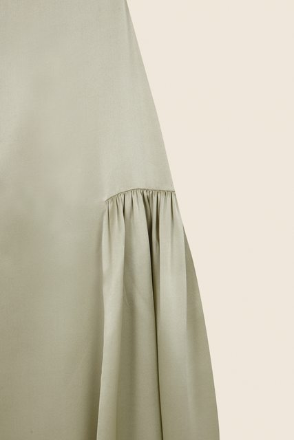 Teresa Helbig VESTIDO SEDA HALTER VERDE