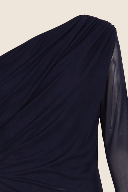 Teresa Helbig VESTIDO TUL DRAPEADO NAVY