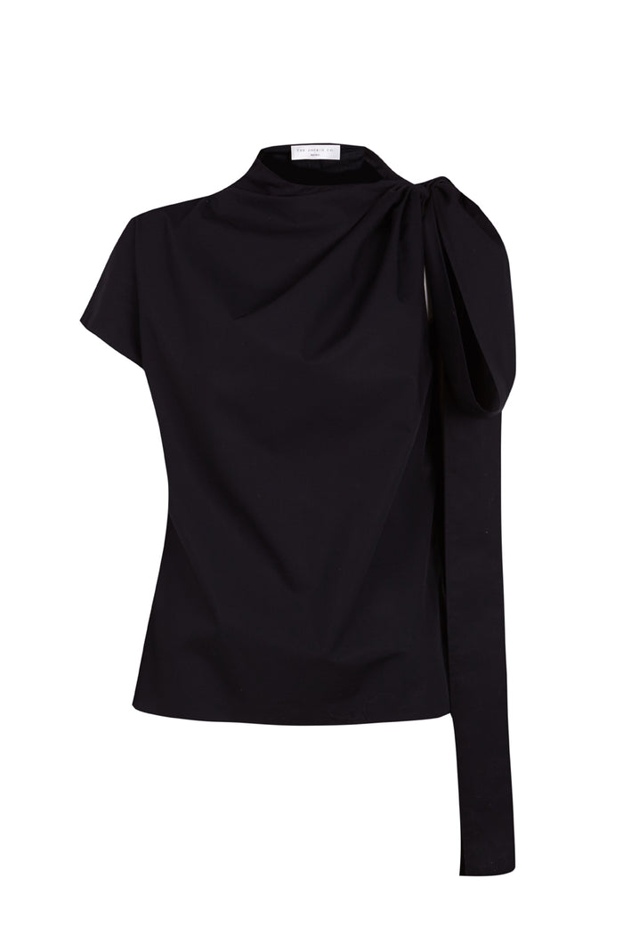 The 2nd Skin Co. Camisa Asimétrica Con Falda De Lino Con Lentejuelas