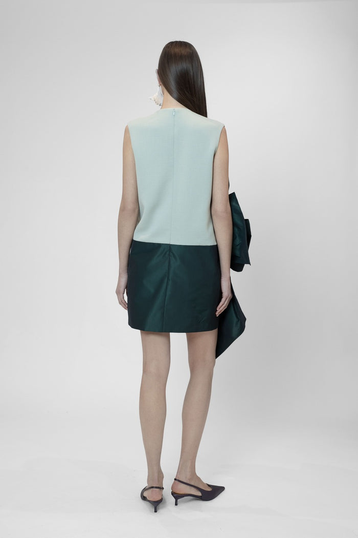 The 2nd Skin Co. Minivestido Sin Mangas Con Escote Cuadrado Y Lazo