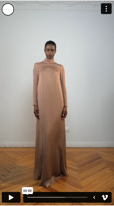 The 2nd Skin Co. Vestido Largo De Muselina De Seda