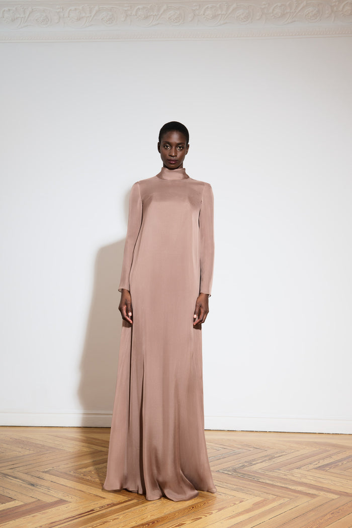 the 2nd skin co. Vestido largo de muselina de seda