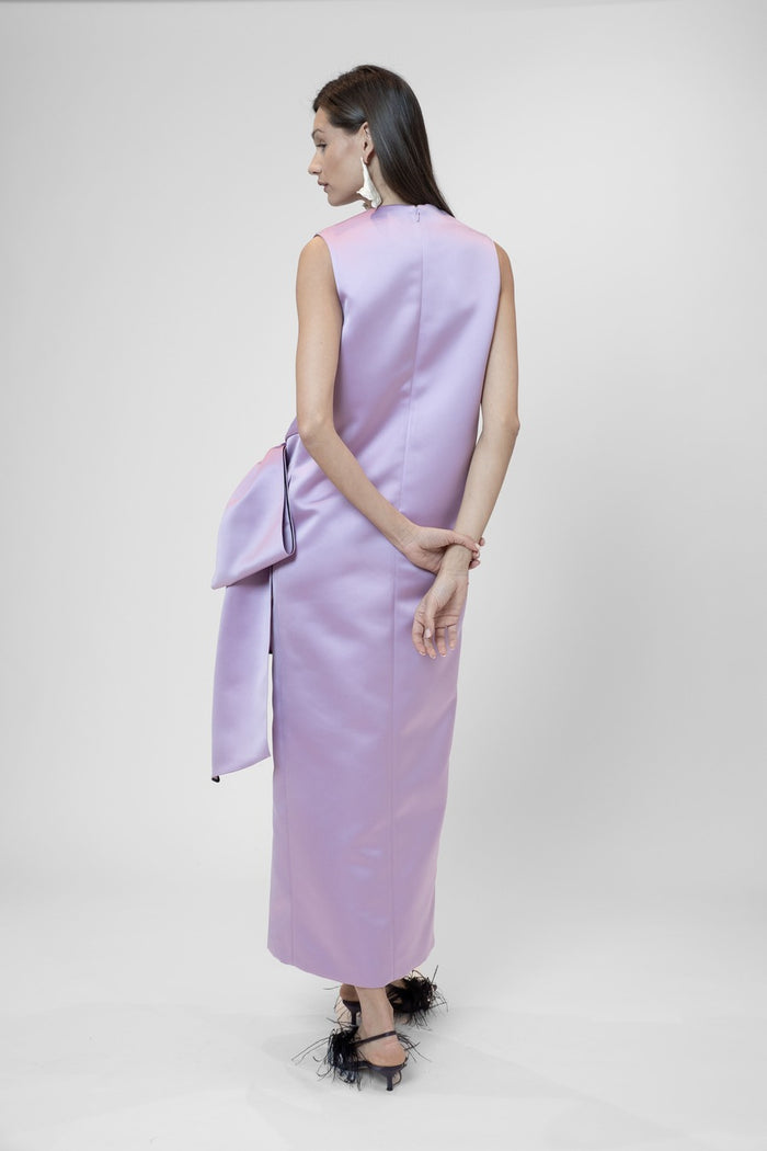 The 2nd Skin Co. Vestido Midi Sin Mangas Con Lazo