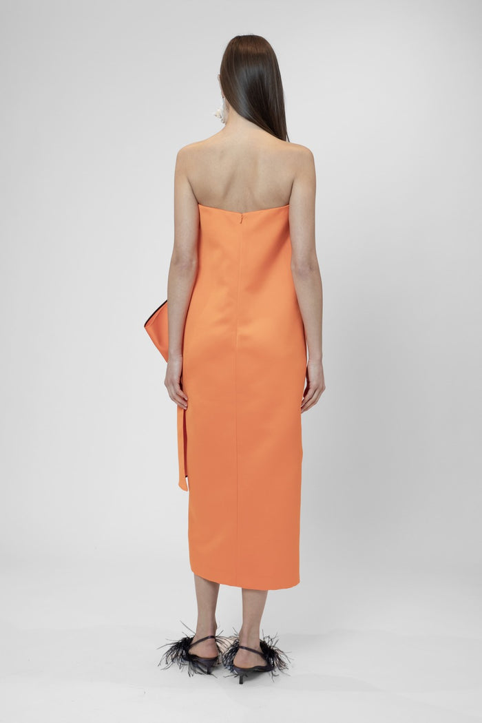 The 2nd Skin Co. Vestido Midi Sin Tirantes Con Lazo