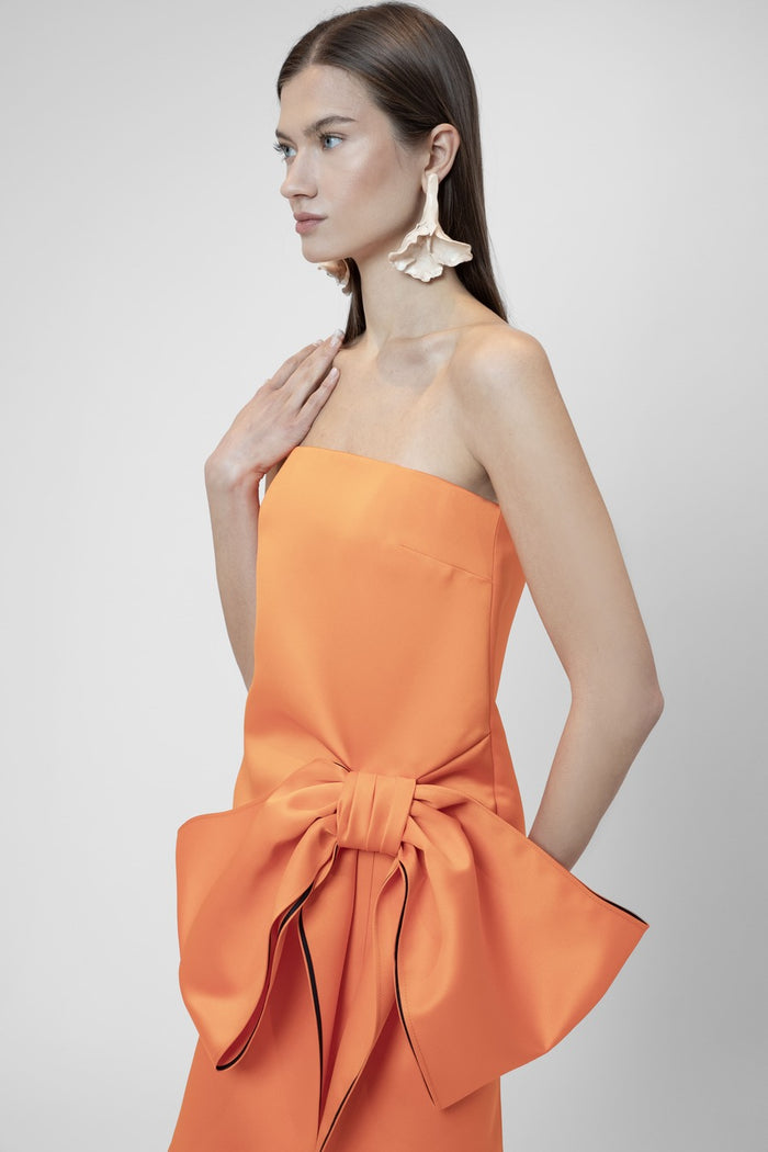 The 2nd Skin Co. Vestido Midi Sin Tirantes Con Lazo