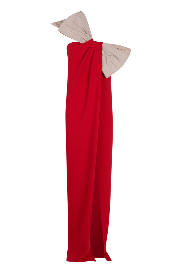 The 2nd Skin Co. Top Efecto Vestido Con Maxi Lazo En La Parte Superior