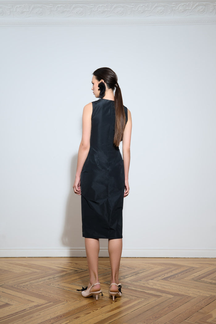 The 2nd Skin Co. Vestido De Cóctel Sin Mangas Con Lazo