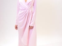 The 2nd Skin Co. Vestido Midi Drapeado De Manga Larga