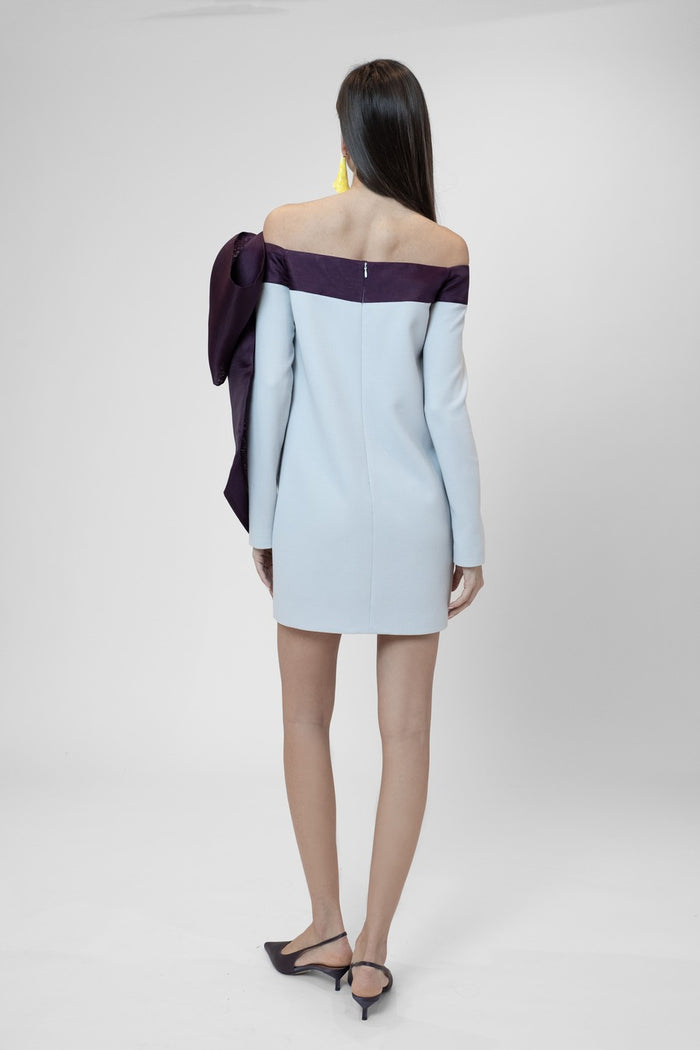 The 2nd Skin Co. Vestido Mini Strapless Con Mangas Y Detalle De Lazo