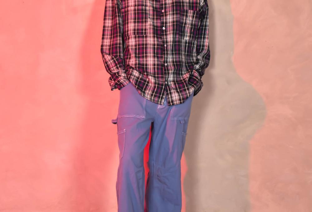 The New Black Ca Ml Cuadros Oversized Trend Blue Green White