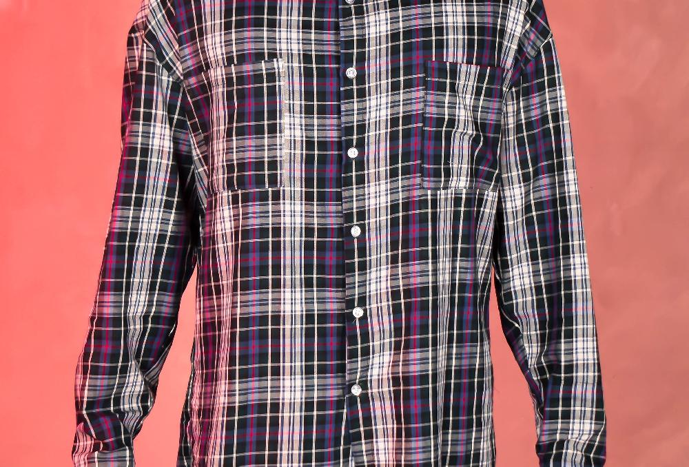 The New Black ca ml cuadros oversized trend blue green white