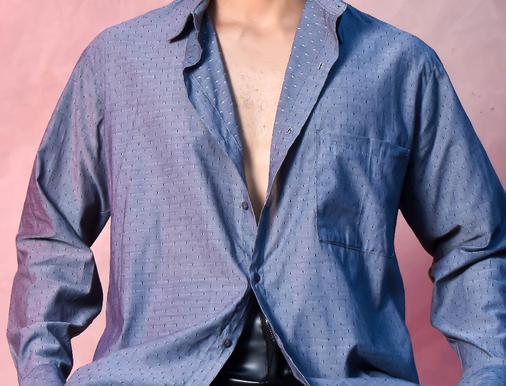 The New Black Ca Ml Gris Tejido Fit Tradicional