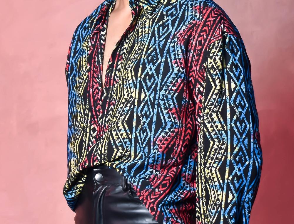 The New Black Ca Ml Tribal Print Red Bue Yellow