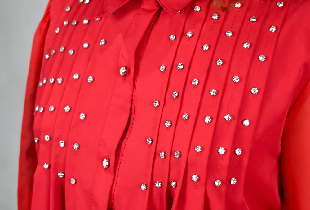 The New Black MC ROJA CON CRISTALES SUPERIORES