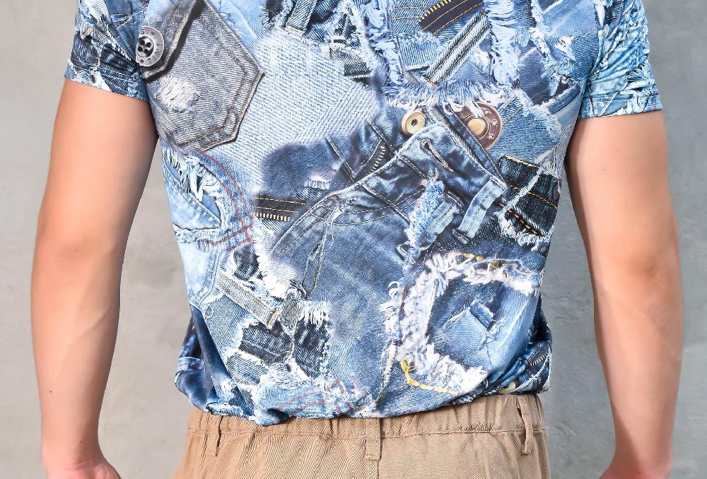 The New Black SLIM FIT PRINT DENIM