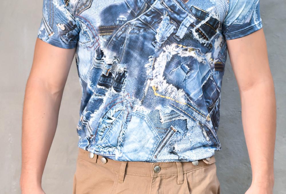 The New Black SLIM FIT PRINT DENIM