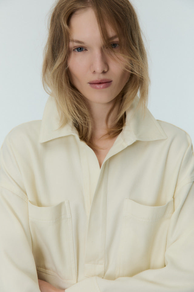 The New Society Camisa De Mujer Tribeca Crema De Vainilla