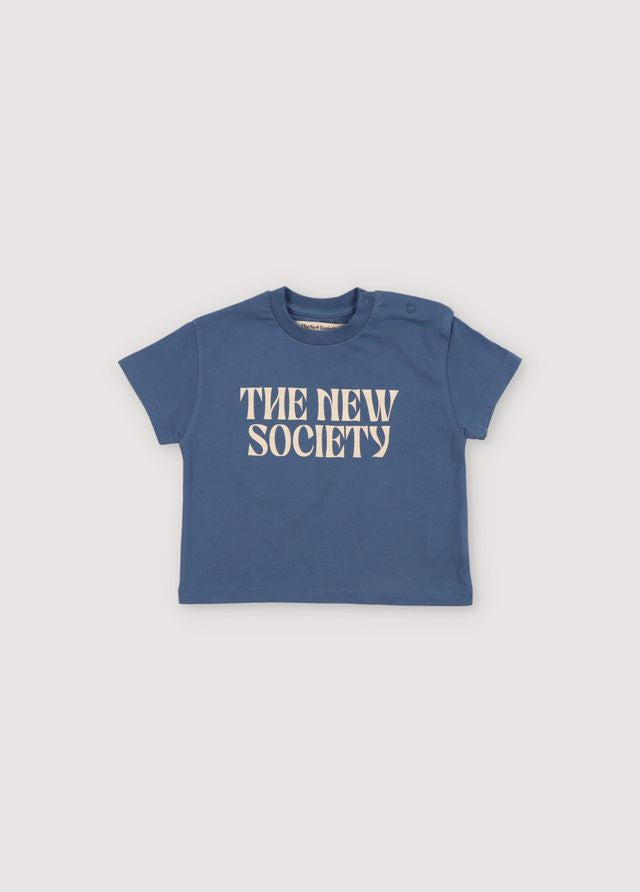 the new society Camiseta artic para bebé de acero azul