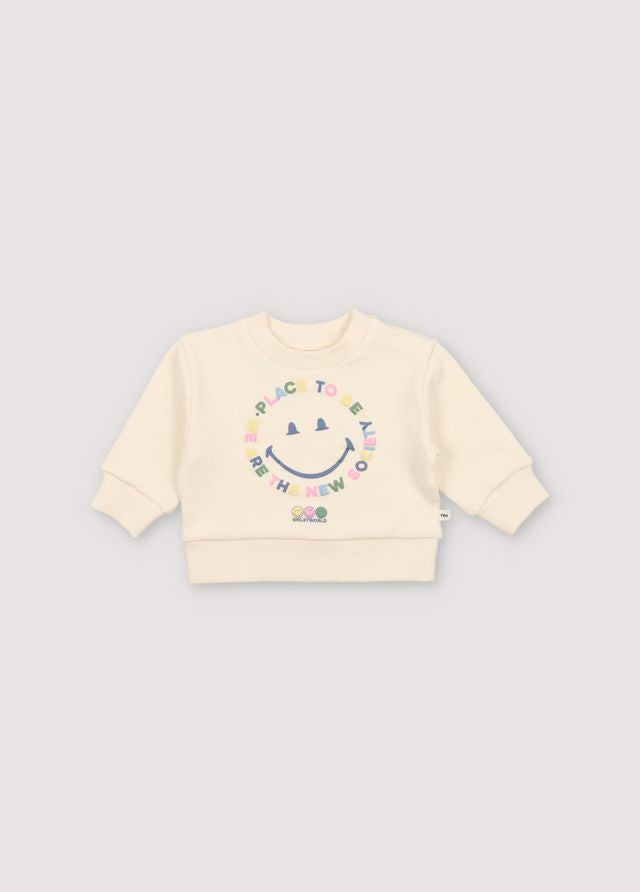 the new society Happy Place Baby Sweater SmileyWorld®