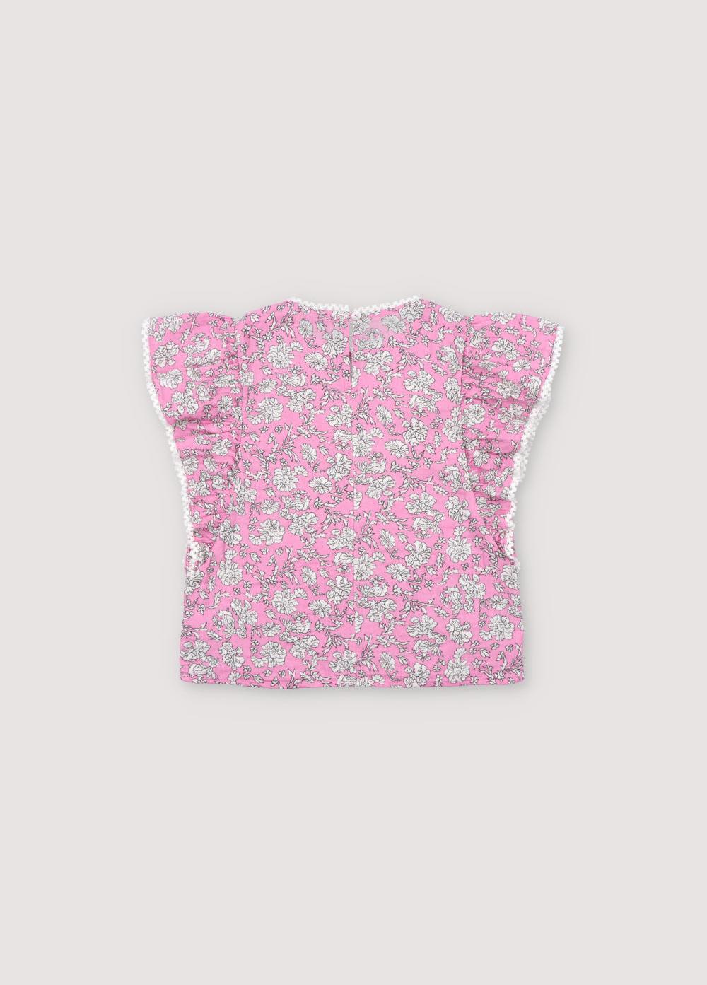 The New Society Melina Blusa Peony Hibiscus Estampado