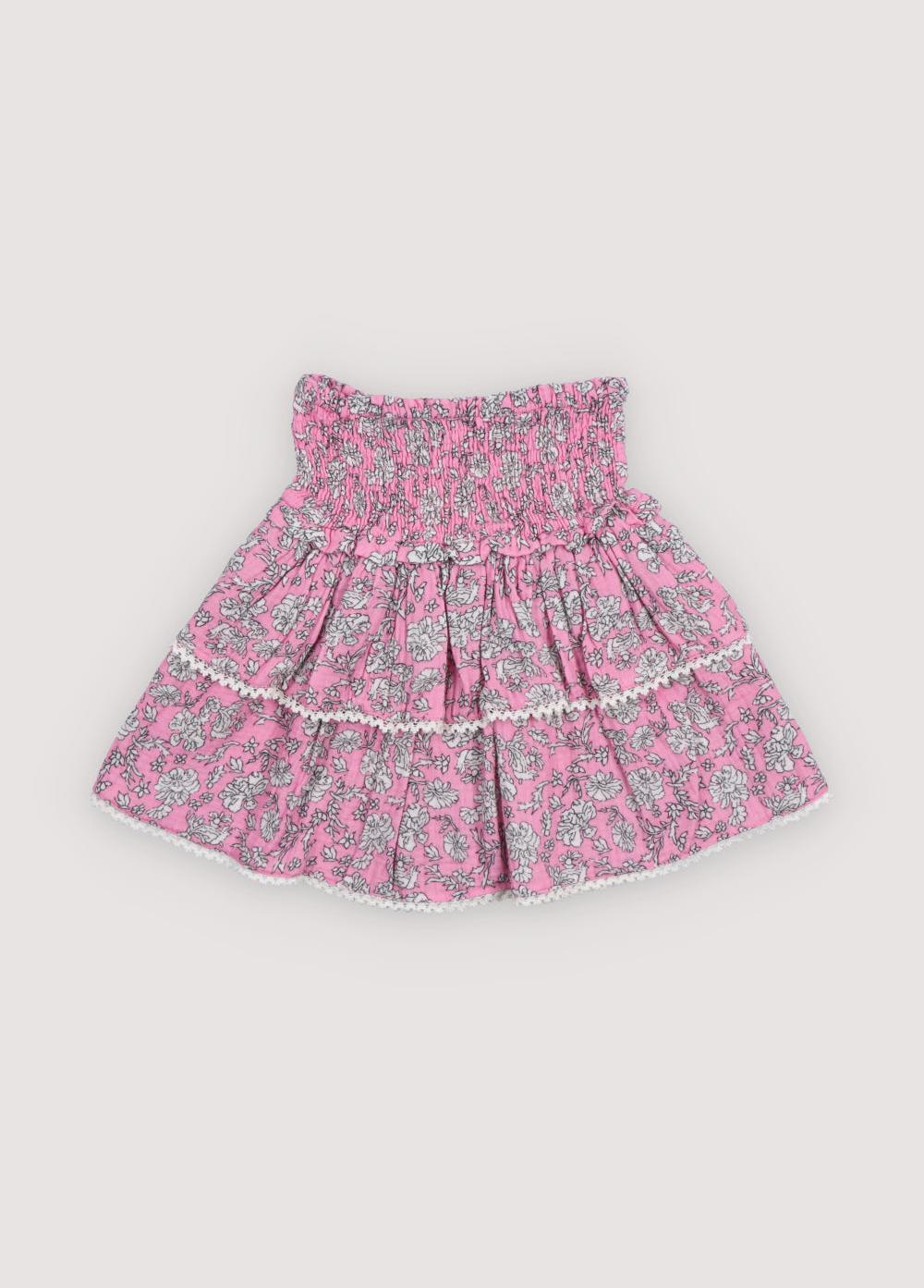 The New Society Melina Skirt Peony Hibiscus Estampado