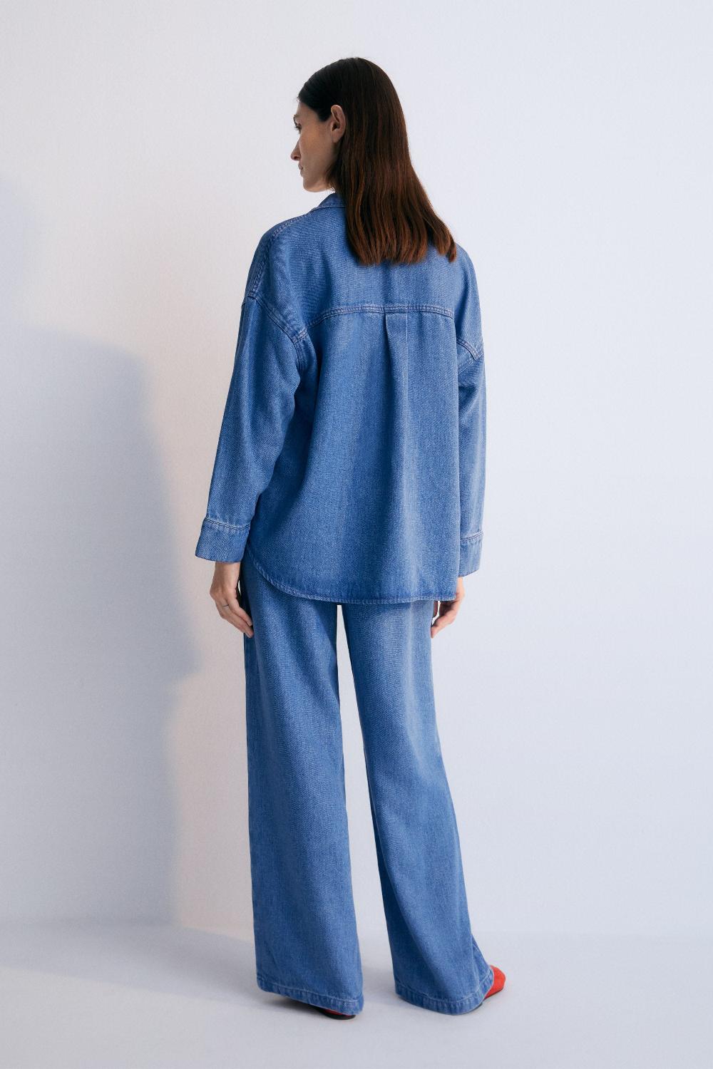 The New Society Micenas Mujer Pant Mid Mid Blue Denim